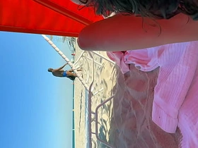 A Public Beach and A Twink watching hot asian gay sex videos