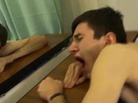 Cute twink wrestlers got horny during training and fucked right on the astonish - finished in the guy's mouth asian jubilant gangbang sex videos