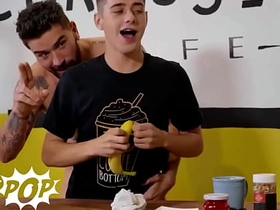 TWINKPOP - Twink Joey Mills Dresses Up Chris Damned's Cock With Whipping Cream And Sprinkles For A Tasty Snack asian new gay sex videos