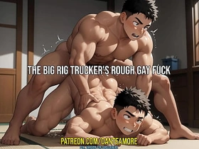 The Big Wangle Trucker's Rough Gay Fuck  DANTE AMORE ASMR JOI asian gay teens sex videos