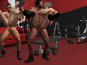 Hunky Sims 4 - Stage of Arousal (Gay Gym Orgy) asian Joyful sex videos in x