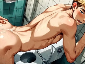 Yaoi - Blonde Twink sex in a toilet Pic Collection - Anime Manga Asian Japanese Game Blithe Porn asian Blithe sex videos onlyfans