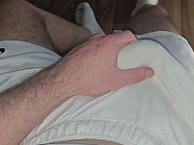 PhantomGentX All-White Edge! Muscular Dextrous Rubs Calvin Klein Bulge & Brings Big Cock with Brink asian gay sex new videos