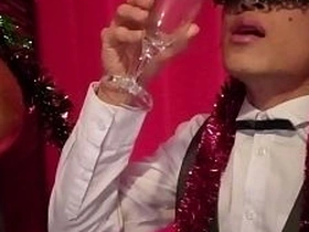 Happy New Year! The cute French-Asian twink Jon Arteen jerks off, ejaculates into a glass, with an increment of snacks his own semen asian gay sex videos most viewed