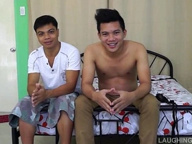 Asian Boy Rolly Gets Tickled and Jizzed On merry asian videos sex