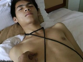 Slim AsianBoyz BoundHandjob hot asian hunk joyful sex videos