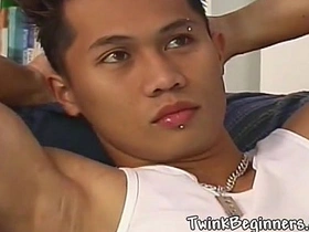 Sexy Asian twink loves jerking off sex videos asian boy cheerful