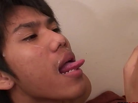 Cocksucking Asian twinks have bareback duo before pissing gay group sex videos asian