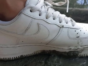 Jon Arteen plays in the mud with his new sneakers Nike Oppose be on the side of One AF1 sockless. Boy foot fetish joyous porn video asian joyous sex videos foreplay