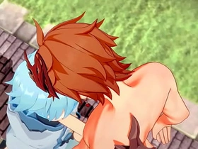 Genshin Impact Yaoi - Tartaglia x Chongyun blowjob and anal adjacent to creampie - Yellow-belly crossdress Japanese Asian Manga Anime Game Porn Merry asian Merry sex videos in sotwe