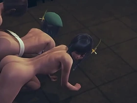 Genshin Impact Yaoi - 2 Venti Dildo and threesome - Coward crossdress Japanese Asian Manga Anime Game Porn Gay asian gay gyve sex videos