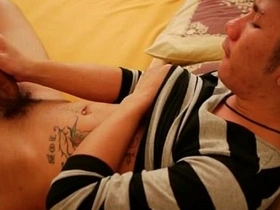 Asian gay strokes his weasel words in bed asian uncle and gay sex videos