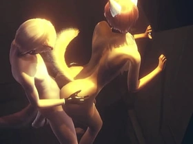 Furry Yaoi - Fox gives boy a handjob then fucks him against the hedge in an alley - Anime Manga Asian Japanese Game Porn Gay gay to man asian sex videos