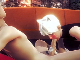 Yaoi Femboy - Alan Handjob and blowjob - Cissy Bushwhack Crossdresser Anime Manga Japanese Asian Game Porn careless asian careless sex kissing videos